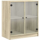 vidaXL Bočni ormarić sa staklenim vratima boja hrasta 68x37x75 5 cm | shoptok.hr