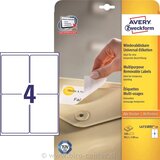 Avery Zweckform Odstranljive univerzalne etikete 99,1 x 139 mm | Shoptok.si