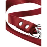Povodac nastavljiv povodec za pse 13 mm/200 cm, usnje rdeča | Shoptok.si