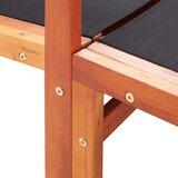 In Vrtni stol z naslonjalom za noge evkaliptusov les in tekstil | Shoptok.si