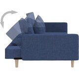  Dvosjed na razvlačenje s dva jastuka plavi od tkanine | shoptok.hr