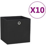 vidaXL Kutije za pohranu od netkane tkanine 10 kom 28x28x28 cm crne | shoptok.hr