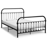 Maison Chic Posteljni okvir - Dvoposteljna postelja - Zakonska postelja črn kovinski 120x200 cm-J14180, (21761020) | Shoptok.si
