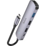 hoco. USB hub HB28, Tip C na HDTV, USB3.0/USB2.0,PD, HDMI | Eponuda.ba