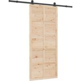 vidaXL Drsna vrata Rjava 90 x 208 cm Trdna borovina | Shoptok.si