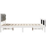  Krevetna konstrukcija s uzglavljem Svijetlo siva 135 x 190 cm | shoptok.hr