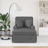  Naslonjač z krilom z blazino Temno siva 91 x 157 x 91 cm blago, (5000133081) | Shoptok.si