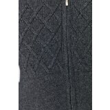 Trendyol Anthracite Men's Slim Fit Half Fisherman Zip Closure Texture Panel Knitwear Cardigan | shoptok.hr