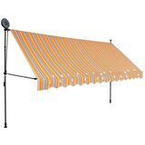 Tenda na ručno uvlačenje s LED svjetlima 400 cm žuto-plava | Eponuda.com