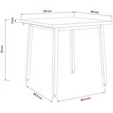  80 x 80 x 75 cm Čvrsto drvo akacije Prirodna i kava Četvrtasti - Prirodno kava 80 x 80 x 75 cm Četvrtasto | shoptok.hr