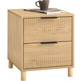 SoBuy nočna omarica z dvema predaloma naravna 40 x 42 x 47 cm, (5000017120) u