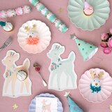 Meri Meri papirnati krožniki die cut pastel deer (8 kosov) | Shoptok.si