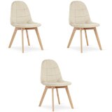 Brandless Stol BORA - bež žamet x 3, (22044606) | Shoptok.si