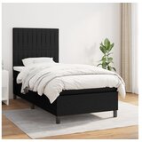  Box spring krevet s madracem crni 80 x 200 cm od tkanine | shoptok.hr