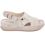 GOODIN Flat sandals with taupe buckle Cijene