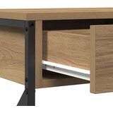  Konsolna Miza Artizanska Hrast 75x28x75 cm Inženirska Les in Jeklena, (22046321) | Shoptok.si