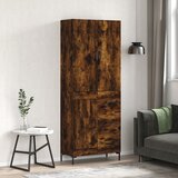 vidaXL Visoka komoda dimljeni hrast 69 5x34x180 cm konstruiranog drva | shoptok.hr