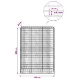  Gabion s žicom debljine 3 5 mm i mrežom 5x10 cm 150x20x200 cm - 20 cm 200 cm 150 cm | shoptok.hr