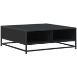 vidaXL Klubska mizica črna 80x80x30 cm inženirski les in kovina | Shoptok.si