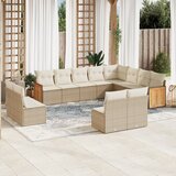 Maison Chic Seti vrtnega pohištva - Vrtna garnitura - Vrtni pohištvo set 12-delna z blazinami bež poli ratan, (21816105) | Shoptok.si