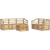  Set vanjskih sofa 6 kom. Bijela Čvrsto drvo akacije | shoptok.hr