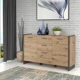 Hom`in komoda, siva, hrast artisan | Shoptok.si