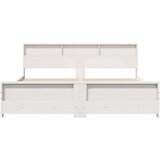  Krevetna konstrukcija Bijelo 200 x 200 cm Masivna borovina | shoptok.hr