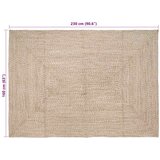  Tepisi za područja Prirodna i bijela 160 x 230 cm Juta | Eponuda.com