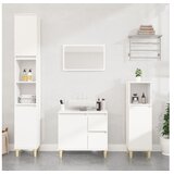  Kopalniška omarica bela 30x30x100 cm inženirski les | Shoptok.si