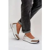 Boto Leather Wedge Ballet Flats White Nelviera