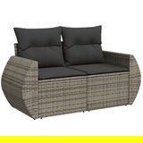 vidaXL 9-dijelni set vrtnih sofa od poliratana s jastucima sivi | shoptok.hr