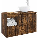 Set namještaja za kupaonicu 2 kom. Dimljeni hrast Smeđa 49.5 x 41 x 80 cm | shoptok.hr