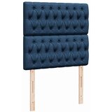 vidaXL Box spring postelja z vzmetnico modra 90x190 cm blago, (21291511) | Shoptok.si