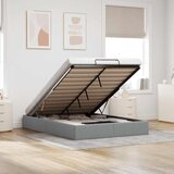  Okvir za krevet bez madraca svjetlosivi 140 x 190 cm od tkanine | shoptok.hr
