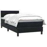 Box spring krevet s madracem crni 90x210 cm baršunasti | shoptok.hr
