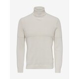 Only Men's Cream Ribbed Turtleneck & SONS Al - Men | Shoptok.si