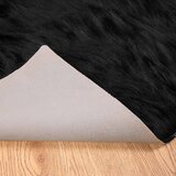  Tepih od umjetne ovčje kože TAFALLA Crna 200 x 200 cm Poliester | shoptok.hr