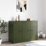  Komoda maslinastozeleni 99 x 39 x 73 cm čelična Zelena | Shoptok.si