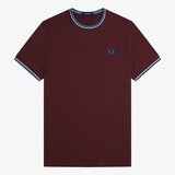 Fred Perry Majice s kratkimi rokavi TWIN TIPPED T-SHIRT Bordo Cene