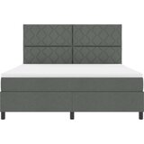 vidaXL Krevet s podnicom s madracem Tamno siva Super King Tkanina | shoptok.hr