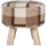 House Nordic Bijeli/smeđi tabure od bouclé tkanine Aberdeen – | shoptok.hr