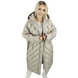 Pri Long jacket women's coat with diagonal quilting Warm LUCY | shoptok.hr