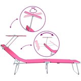  Ležaljka 2 pcs Ružičasta 58 x 188 x 77cm Poliester | shoptok.hr