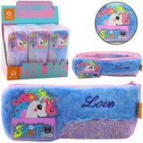 Plush Unicorn Pencil Case Glittering Elements Unicorn Blue u