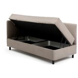 Bonami Selection Sivorjava oblazinjena postelja s prostorom za shranjevanje z vzmetnico 120x200 cm Avela – | Shoptok.si