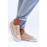Kesi Leather Sports Shoes Women's Beige Mossaia Cijene