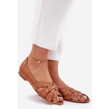 Maciejka Leather Ballet Flats With Open Toes | shoptok.hr