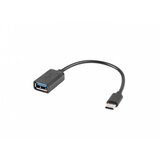 Lanberg AD-OTG-UC-01 USB cable USB 2.0 0.15 m USB A USB C Black | shoptok.hr