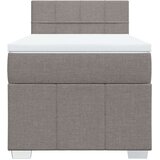 vidaXL Box spring postelja z vzmetnico taupe 100x200 cm blago, (21304426) | Shoptok.si