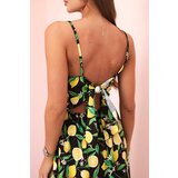 Kesi Włoski Women's maxi dress with straps and print - black | shoptok.hr